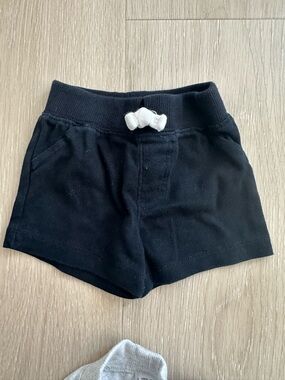 Carter’s Set of 2 Baby Cotton Shorts 3M Black and Light Gray